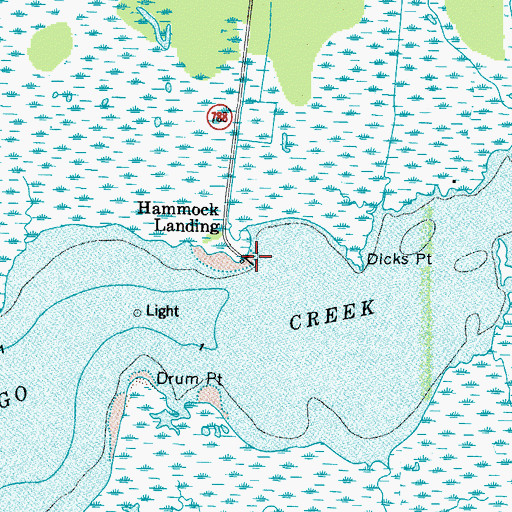 Topographic Map of Hammock Landing, VA