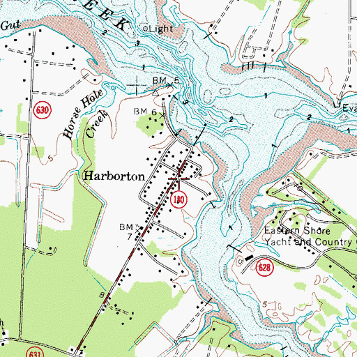 Topographic Map of Harborton, VA