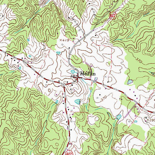 Topographic Map of Heflin, VA