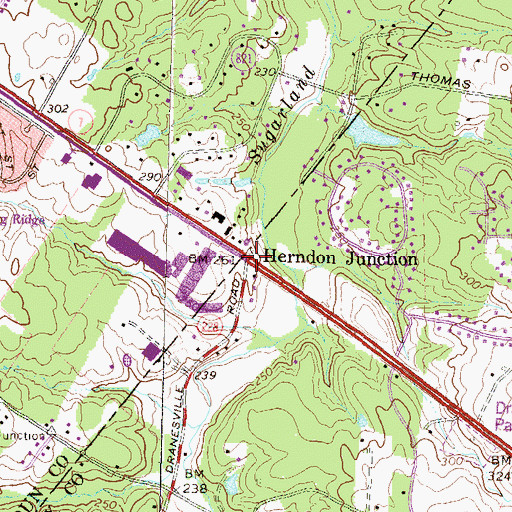 Topographic Map of Herndon Junction, VA