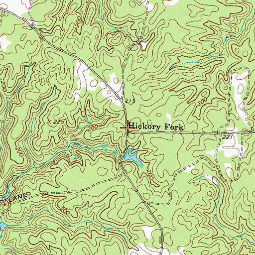 Topographic Map of Hickory Fork, VA
