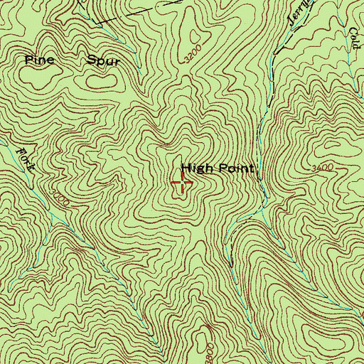 Topographic Map of High Point, VA