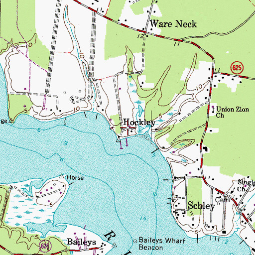 Topographic Map of Hockley, VA