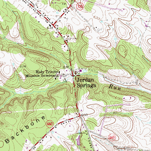 Topographic Map of Jordan Springs, VA