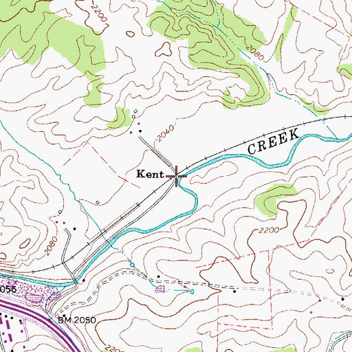 Topographic Map of Kent, VA