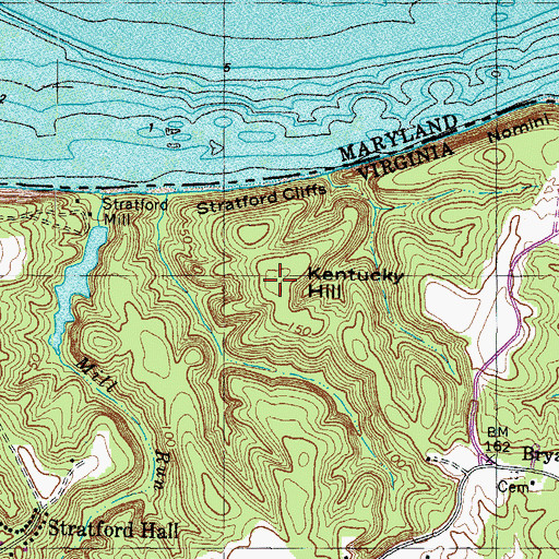 Topographic Map of Kentucky Hill, VA