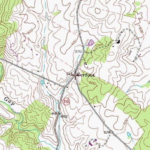 Topographic Map of Kerfoot, VA