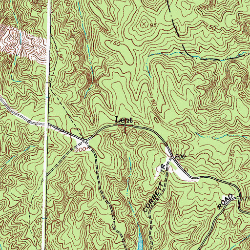 Topographic Map of Lent, VA