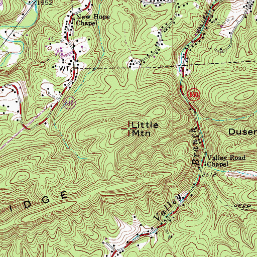 Topographic Map of Little Mountain, VA