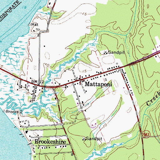 Topographic Map of Mattaponi, VA