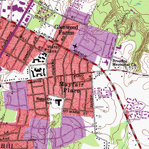 Topographic Map of Mayfair Place, VA