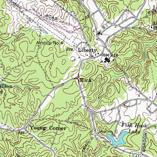 Topographic Map of Mica, VA