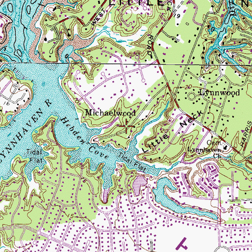 Topographic Map of Michaelwood, VA