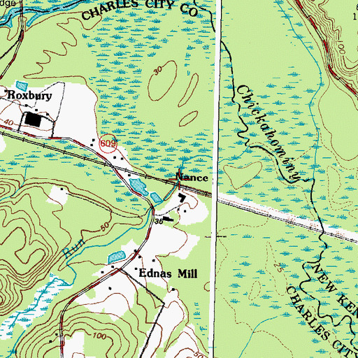 Topographic Map of Nance, VA