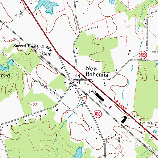 Topographic Map of New Bohemia, VA