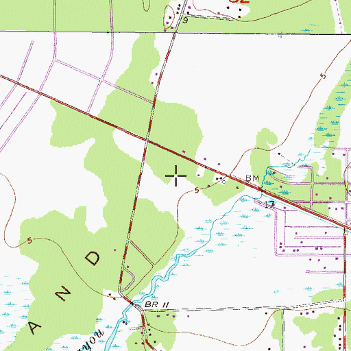 Topographic Map of Mon Louis Island, AL