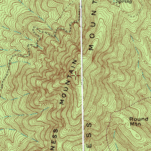 Topographic Map of No Business Mountain, VA
