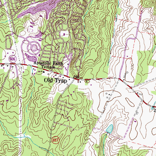 Topographic Map of Old Trap, VA