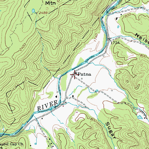 Topographic Map of Patna, VA