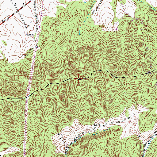 Topographic Map of Poplar Camp Mountain, VA