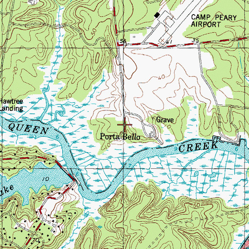 Topographic Map of Porta Bello, VA