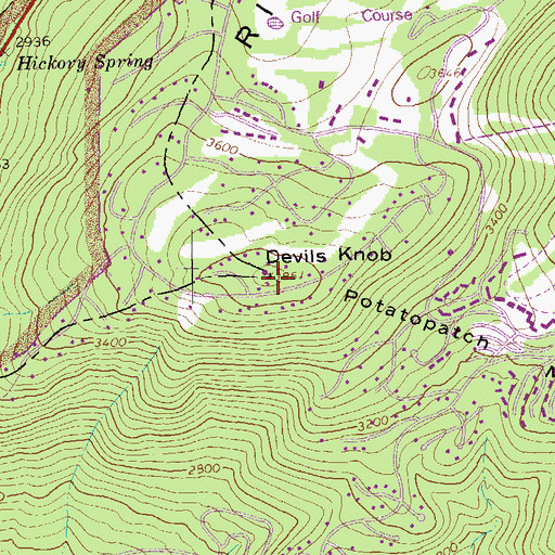 Topographic Map of Potatopatch Mountain, VA