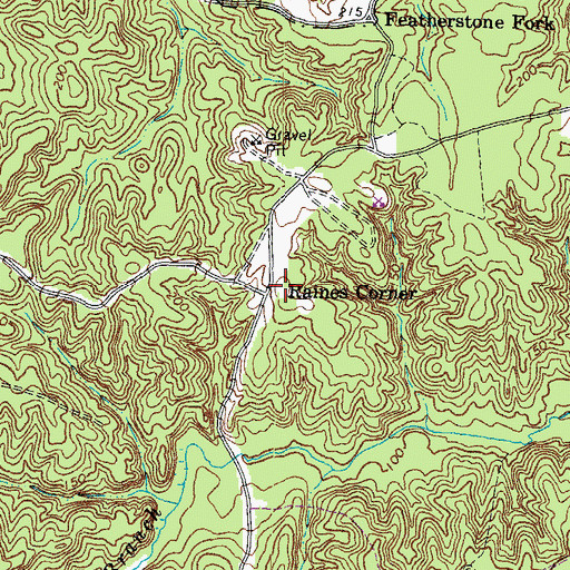 Topographic Map of Raines Corner, VA