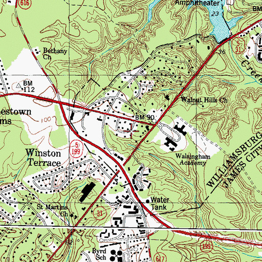 Topographic Map of Rich Neck Heights, VA