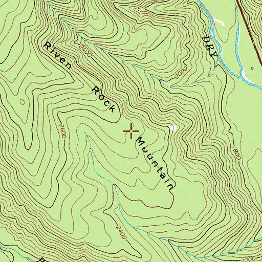 Topographic Map of Riven Rock Mountain, VA