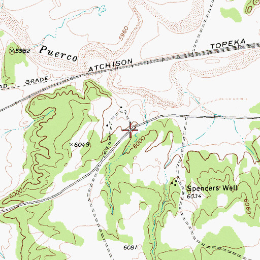Topographic Map of Black Creek, AZ