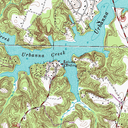 Topographic Map of Saluda Landing, VA
