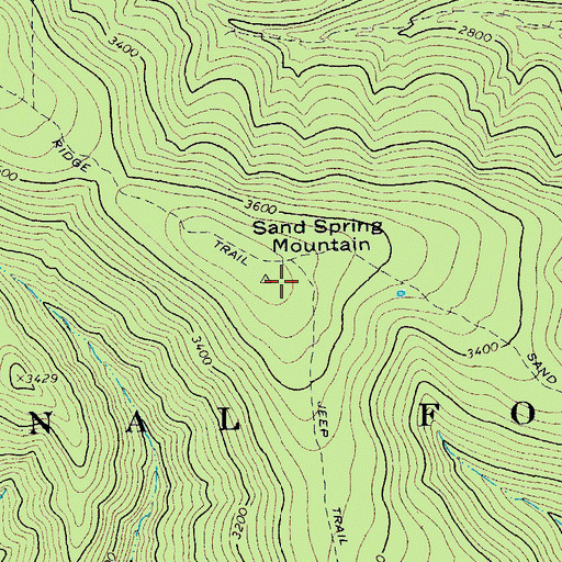 Topographic Map of Sand Spring Mountain, VA