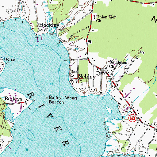 Topographic Map of Schley, VA