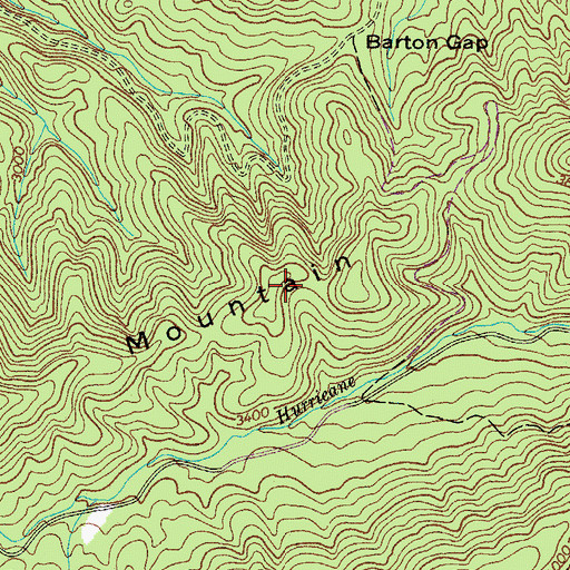 Topographic Map of Seng Mountain, VA