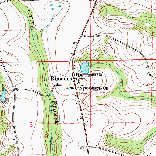 Topographic Map of Providence Primitive Baptist Church, AL