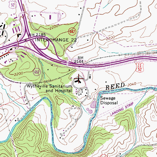 Topographic Map of Edgemont Center, VA