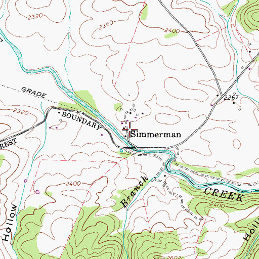 Topographic Map of Simmerman, VA