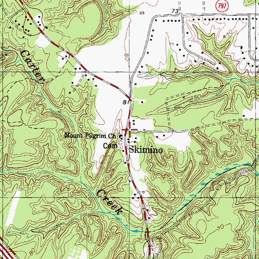 Topographic Map of Skimino, VA