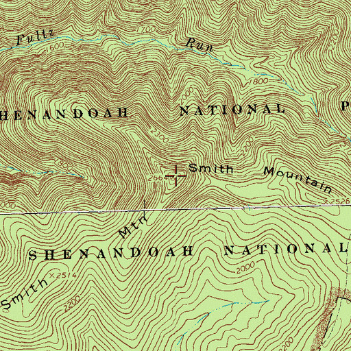Topographic Map of Smith Mountain, VA