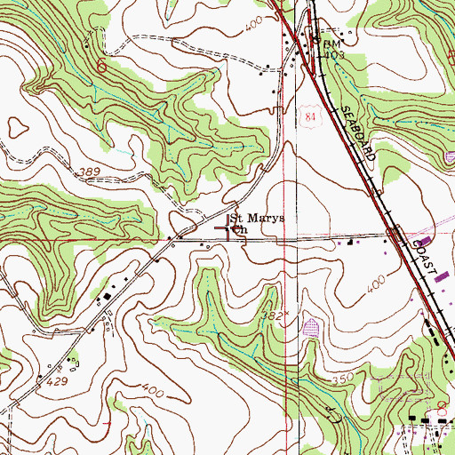 Topographic Map of Saint Mary Baptist Church, AL