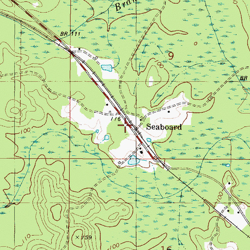 Topographic Map of Seaboard, AL