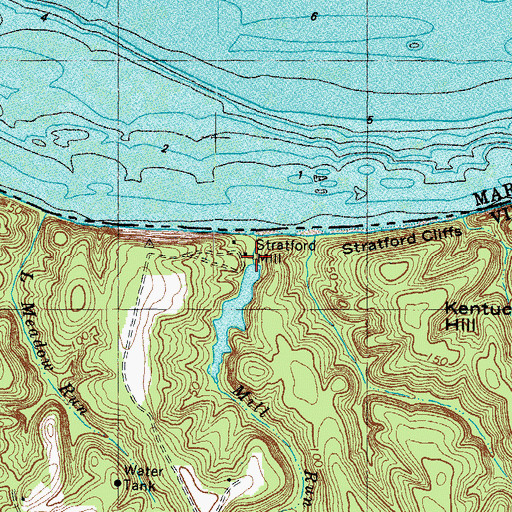 Topographic Map of Stratford Mill, VA