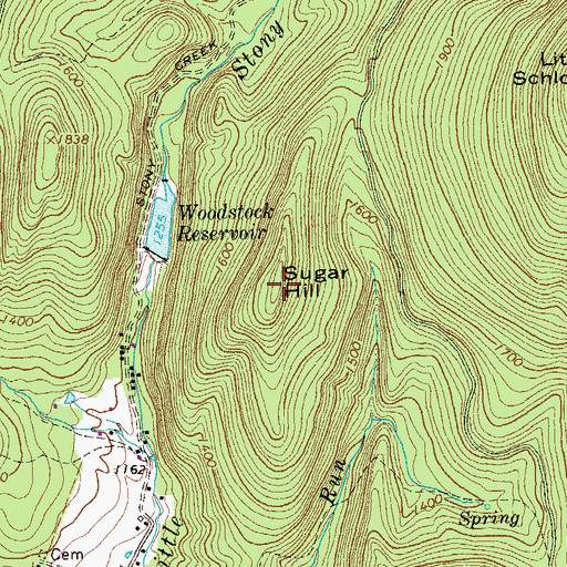 Topographic Map of Sugar Hill, VA