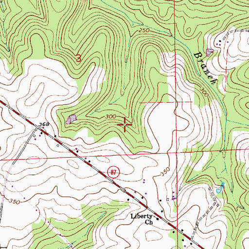 Topographic Map of Basin Baptist Church, AL