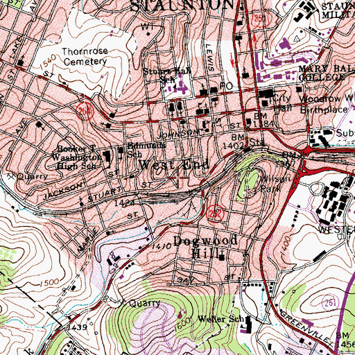 Topographic Map of West End, VA