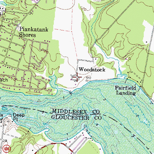 Topographic Map of Woodstock, VA
