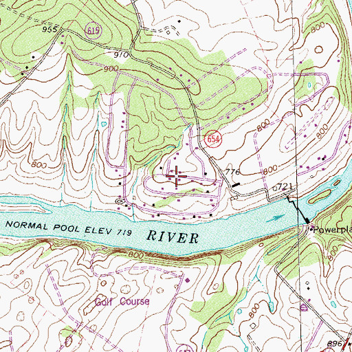 Topographic Map of Egypt Bend Estates, VA