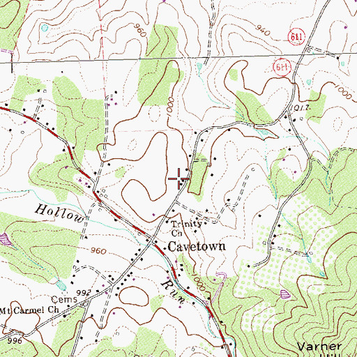 Topographic Map of Forster School (historical), VA