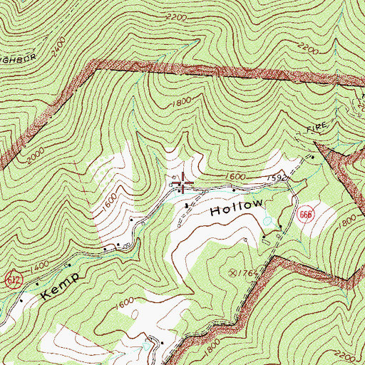 Topographic Map of Fox Store (historical), VA