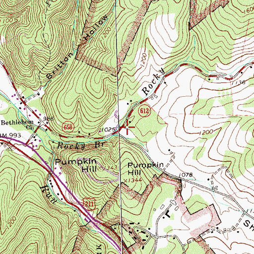 Topographic Map of Hall School (historical), VA